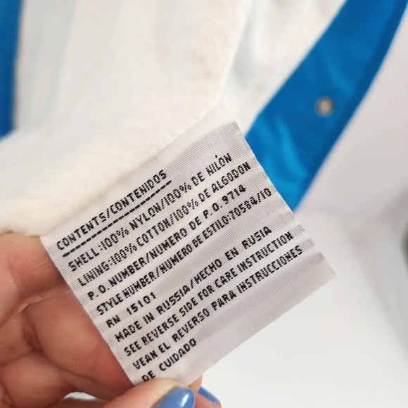Vintage Blue Windbreaker Lightweight Jacket Womens Size 18 - Picture 7 of 10